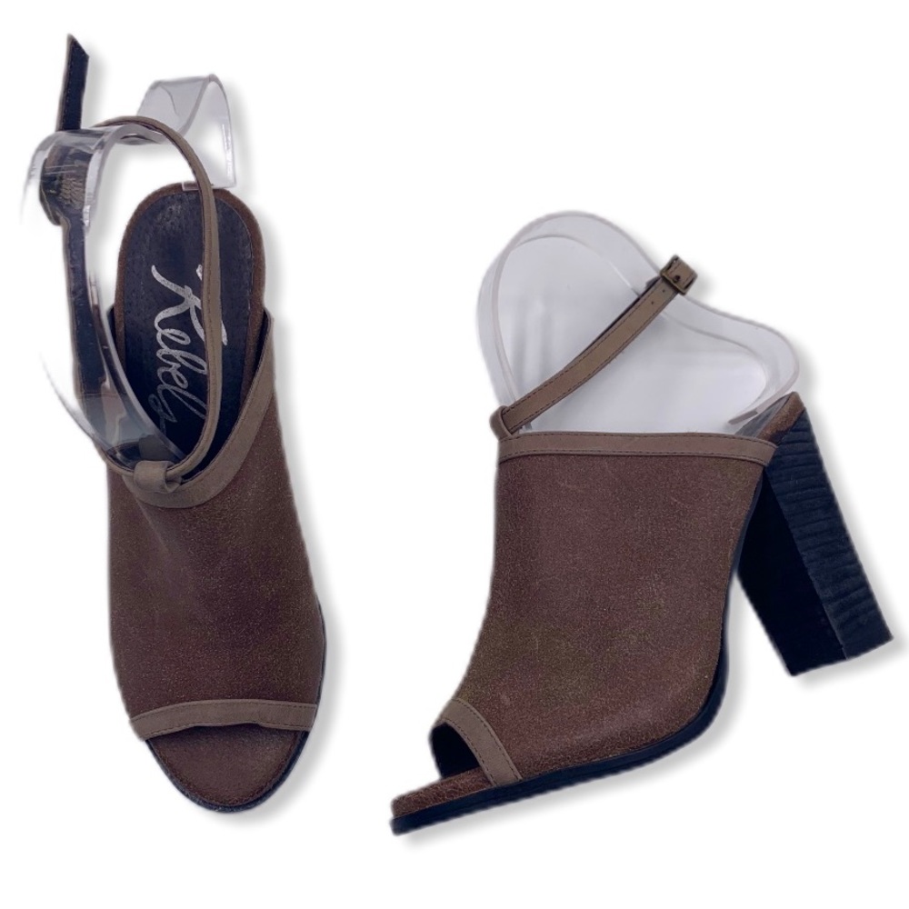 [ Rebels ] Alberta Peep Toe Mules